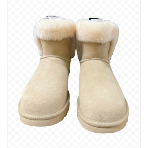 UGG SANIYA SHEARLING MINI SIZE 9 WOMAN’S NIB CREME - Picture 3 of 6